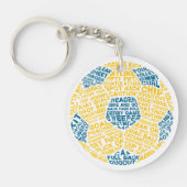 Soccer Ball Word Art Schlüsselanhänger (Vorderseite)