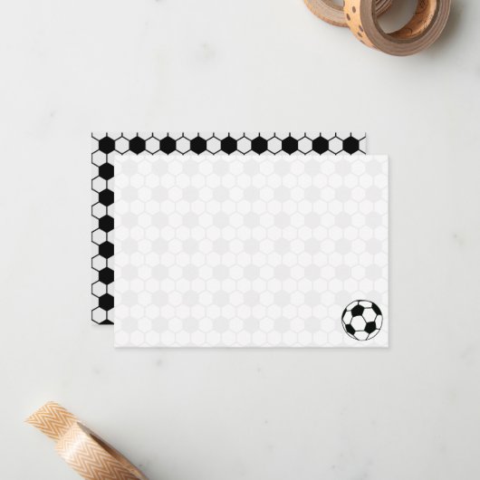 Soccer Balls Black and White Custom Blank Mitteilungskarte (Vorderseite/Rückseite Beispiel)