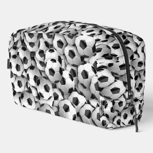 Soccer Balls Design Dopp Kit Bag Waschbeutel (Rechte Ecke)