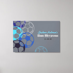 SOCCER-Bar Bat Mitzvah24x36-Zeichen an Board Leinwanddruck