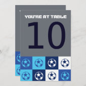SOCCER Bar Bat Mitzvah Tischnummer Sitzkarte (Vorne/Hinten)