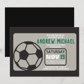 SOCCER Bar Mitzvah Einladung (Vorne/Hinten)