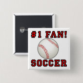 Soccer Baseball Funny Not Button Abzeichen Button (Vorne & Hinten)