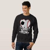 Soccer Baseball Softball Mom Ball Mom Heart Sweatshirt (Vorne ganz)