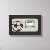SOCCER Bat Bar Mitzvah Sign-In Memory-Board Leinwanddruck (Vorderseite)