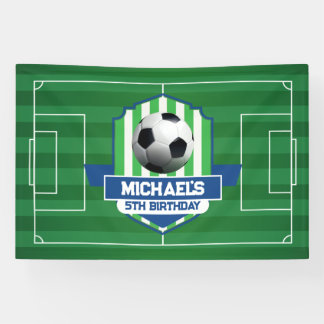Soccer Birthday banner backdrop