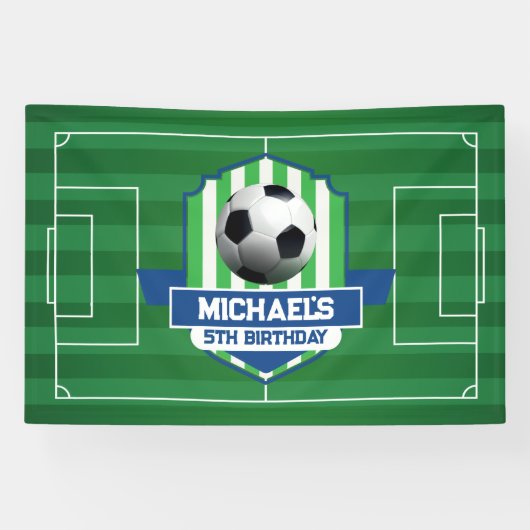 Soccer Birthday banner backdrop (Horizontal)