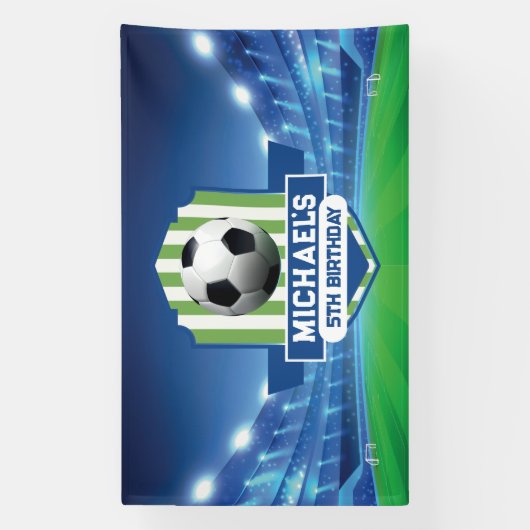 Soccer Birthday banner backdrop (Vertikal)