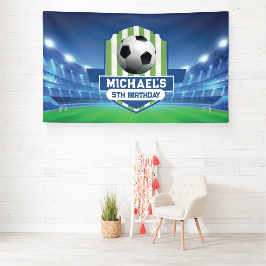 Soccer Birthday banner backdrop (Insitu)