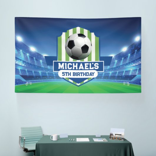 Soccer Birthday banner backdrop  (Messe)