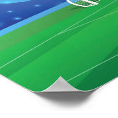 Soccer Birthday banner backdrop  Poster (Ecke)