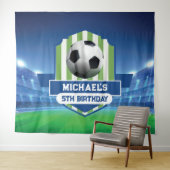 Soccer Birthday banner backdrop Wandteppich (Beispiel (Horizontal))