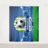 Soccer Birthday banner backdrop Wandteppich (Vorderseite)