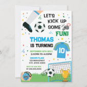 Soccer Birthday boy Invitation Einladung (Vorderseite)