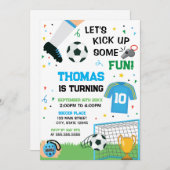Soccer Birthday boy Invitation Einladung (Vorne/Hinten)