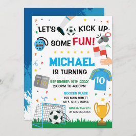 Soccer Birthday boy Invitation Einladung