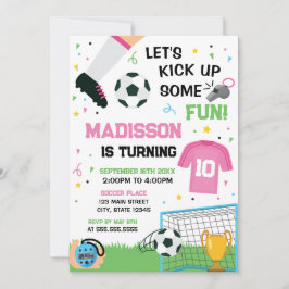 Soccer Birthday girl Invitation Einladung