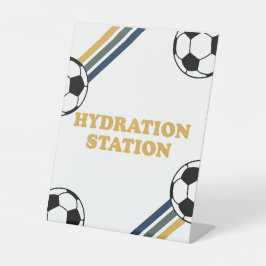 Soccer Birthday Hydration Station trinken Zeichen Sockelschild