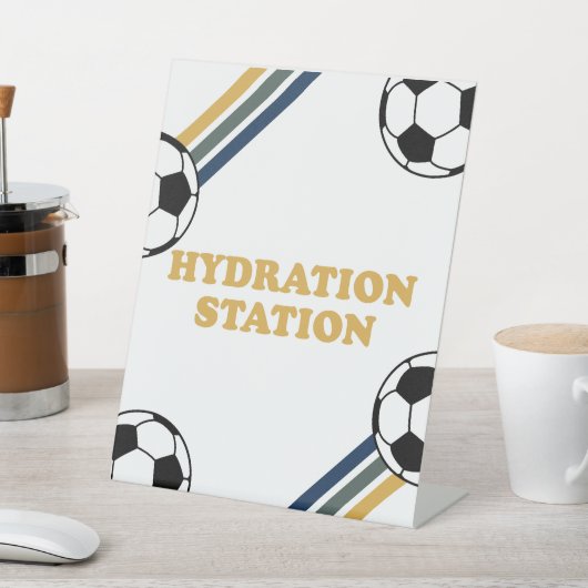 Soccer Birthday Hydration Station trinken Zeichen Sockelschild