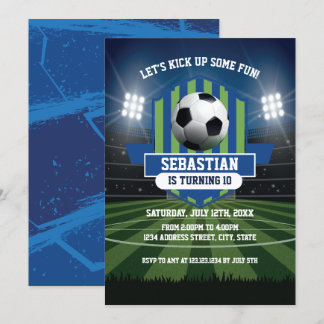 Soccer Birthday Invitation Einladung