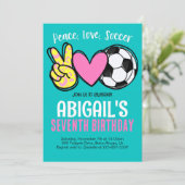 Soccer Birthday Invite Einladung (Stehend Vorderseite)