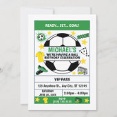 Soccer Birthday Party Invitation Einladung (Vorderseite)