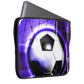 Soccer Blue Personalisieren mit Namen oder Teamnam Laptopschutzhülle (Vorne Rechts)