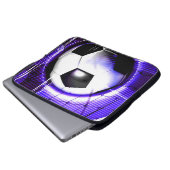 Soccer Blue Personalisieren mit Namen oder Teamnam Laptopschutzhülle (Vorne Knopf)