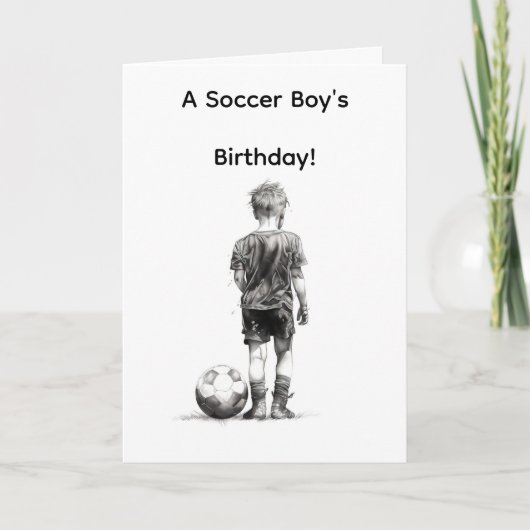 SOCCER BOY BIRTHDAY CARD DANKESKARTE (Vorderseite)