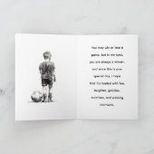SOCCER BOY BIRTHDAY CARD DANKESKARTE (Innenseite)