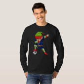 Soccer Boy Dabbing Elf Squad Christmas Australia F T-Shirt (Vorne ganz)