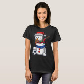 Soccer Boy Dabbing Snowman Christmas Netherlands F T-Shirt (Vorne ganz)