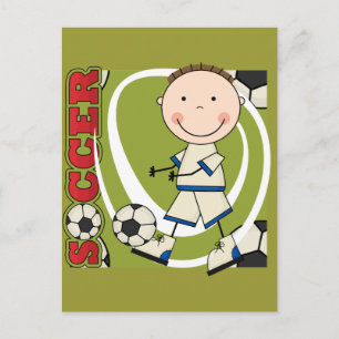 SOCCER - Brünette Boy-Shirts und Geschenke Postkarte