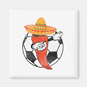 Soccer Byll Dabbing Hot Pepper Mexikanischer Chili Magnet
