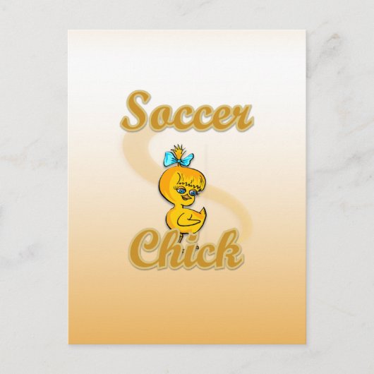 Soccer Chick Postkarte (Vorderseite)