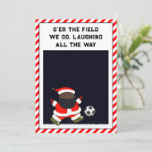 soccer Christmas holiday cards Feiertagskarte (Stehend Vorderseite)