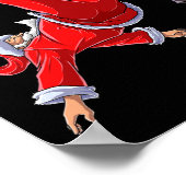 Soccer Christmas Santa Bicycle Kick Xmas Boys Men  Poster (Ecke)