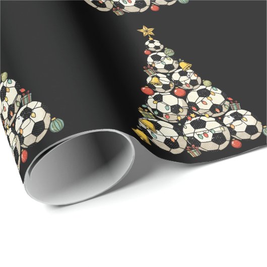 Soccer Christmas Tree Geschenkpapier (Rolleneckpunkt)