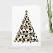 Soccer Christmas Tree Karte (Vorderseite)