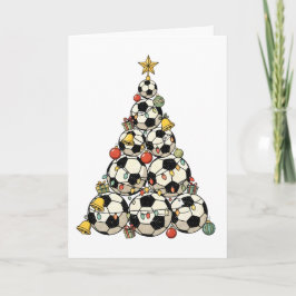Soccer Christmas Tree Karte