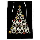 Soccer Christmas Tree Mittlere Geschenktüte (Vorderseite)