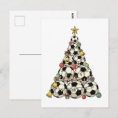 Soccer Christmas Tree Postkarte (Vorne/Hinten)
