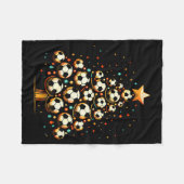 Soccer Christmas Tree Santa Xmas Girls Boys Men Ki Fleecedecke (Vorderseite (Horizontal))
