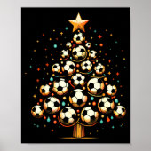 Soccer Christmas Tree Santa Xmas Girls Boys Men Ki Poster (Vorne)