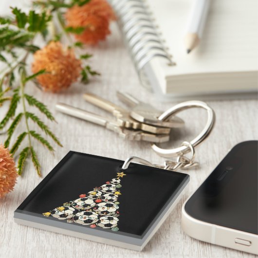 Soccer Christmas Tree Schlüsselanhänger (Vorderseite rechts)