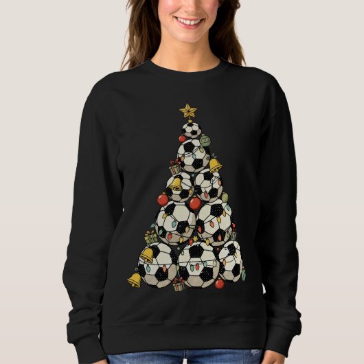 Soccer Christmas Tree Sweatshirt (Vorderseite)