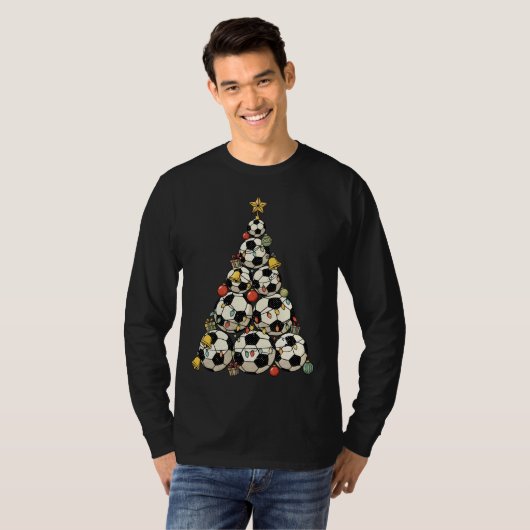 Soccer Christmas Tree T-Shirt (Vorne ganz)