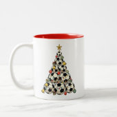 Soccer Christmas Tree Zweifarbige Tasse (Links)