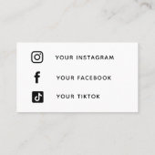 Soccer Club Team League Simple Folk Social Media Visitenkarte (Rückseite)