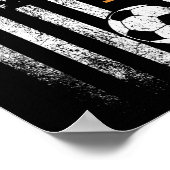 Soccer Coach American Flag Design Soccer Trainer C Poster (Ecke)
